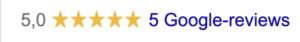 5 sterren google review